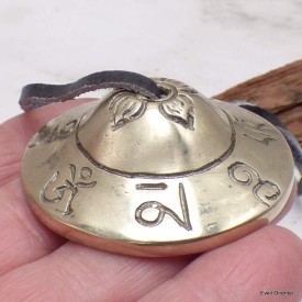 Tingshas tibétaines cymbales mantra bouddhiste 4,7 cm Tingsha tibétaine cymbales TPN7