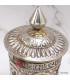 Moulin à prières tibétain en métal blanc 15 cm Moulins à Prières tibétains MODT16