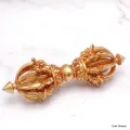 Dorjé tibétain 9 branches plaqué or - Dordjé, double dorjé (sans cloche)