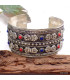 Bracelet tibétain 2 rangs de dorjés Bracelets tibétains bouddhistes BTT19