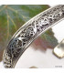 Bracelet tibétain ciselé en métal blanc Bracelets tibétains bouddhistes ref 3533