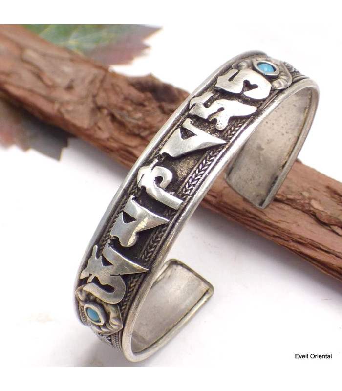 Bracelet Tibétain filigrane Mantra de Chenrezi-p Bracelets tibétains bouddhistes NBR4