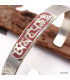 Bracelet bouddhiste tibétain mantra couleur corail Bracelets tibétains bouddhistes ABT16.1