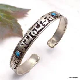Bracelet tibétain fin filigrane et mantra de Chenrezi - Bracelets tibétains bouddhistes