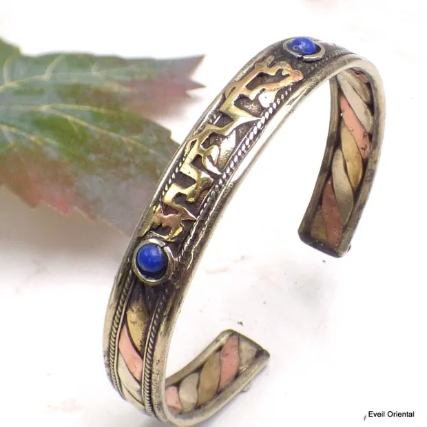 Bracelet tibétain tressé Mantra de Chenrezi - Bracelets tibétains bouddhistes