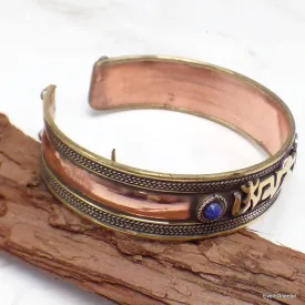Bracelet tibétain cuivre et laiton Mantra - Bijoux en Cuivre