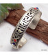 Bracelet tibétain en métal blanc Mantra Bracelets tibétains bouddhistes ABT17.1