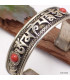Bracelet tibétain Mantra de Chenrezi filigrane Bracelets tibétains bouddhistes ABT17.2