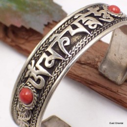 Bracelet tibétain Mantra de Chenrezi filigrane 