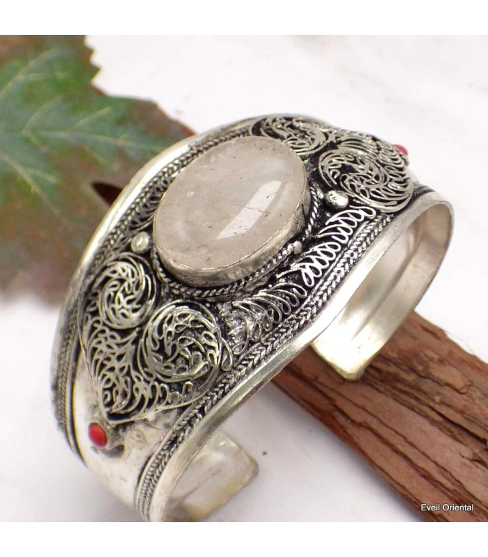 Bracelet tibétain Pierre de Lune Bracelets tibétains bouddhistes ref 2001.1