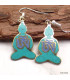 Boucles d'oreilles tibétaines Bouddha Om Boucles d'oreilles tibétaines PBO3