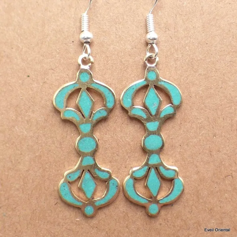 Boucle d'oreille tibétaines bouddhiste Dorjé - Boucles d'oreilles tibétaines