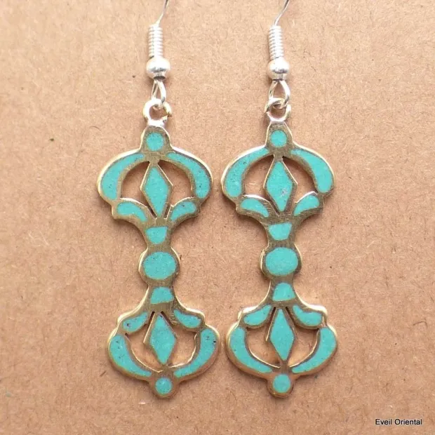 Boucle d'oreille tibétaines bouddhiste Dorjé - Boucles d'oreilles tibétaines