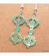Boucle d'oreille bouddhiste Dorjé Boucles d'oreilles tibétaines PBO5