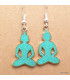 Boucle d'oreille bouddhiste Bouddha turquoise Boucles d'oreilles tibétaines PBO10
