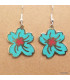 Boucle d'oreille bouddhiste fleur du Népal Boucles d'oreilles tibétaines PBO12