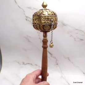 Moulin à prières tibétain globe cuivre 32 cm - Moulins à Prières tibétains
