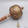 Moulin à prières tibétain globe cuivre 32 cm - Moulins à Prières tibétains