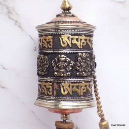 Rouleau de prières tibétain 30 cm 