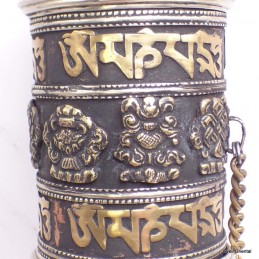 Rouleau de prières tibétain 30 cm 