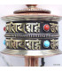 Moulin à prière bouddhiste 2 mantras 25 cm Objets rituels bouddhistes MAA19