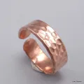 Anneau tibétain en cuivre martelé massif - Bijoux en Cuivre