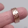 Anneau tibétain en cuivre martelé massif - Bijoux en Cuivre