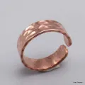 Anneau tibétain en cuivre martelé massif - Bijoux en Cuivre