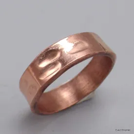 Anneau tibétain en laiton et cuivre martelé - Bijoux en Cuivre
