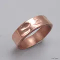 Anneau tibétain en laiton et cuivre martelé - Bijoux en Cuivre