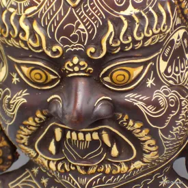 Grand masque Mahakala Bhairav 34 cm - Sculpture, tableau, masque mural bouddhiste
