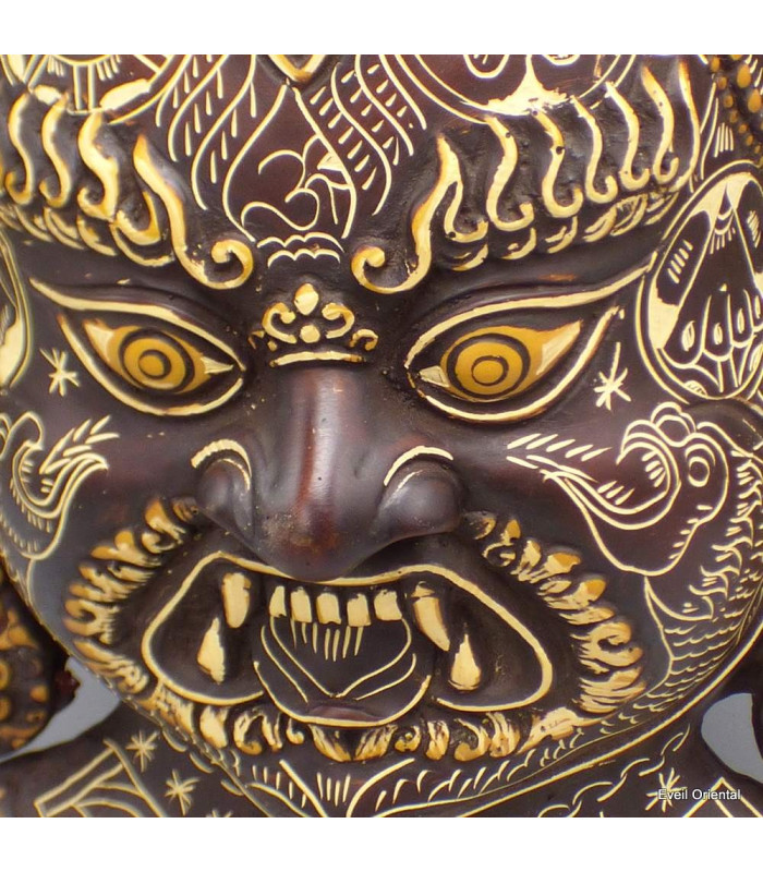 Grand masque Mahakala Bhairav 34 cm Statuettes Bouddhistes CHEP4