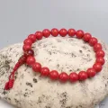 Bracelet mala tibétain en Corail bambou - Bracelet en perles et Pierres naturelles