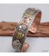 Bracelet tibétain deux tons Mantra de Chenrezi Bracelets tibétains bouddhistes ref121