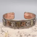Bracelet tibétain deux tons Mantra de Chenrezi - Bracelets tibétains bouddhistes