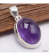 Pendentif oval en Améthyste cabochon Bijoux en Améthyste LAM50.1