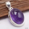 Pendentif oval en Améthyste cabochon Bijoux en Améthyste LAM50.1