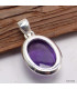 Pendentif oval en Améthyste cabochon Bijoux en Améthyste LAM50.1