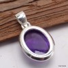 Pendentif oval en Améthyste cabochon Bijoux en Améthyste LAM50.1
