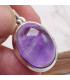 Pendentif oval en Améthyste cabochon Bijoux en Améthyste LAM50.1