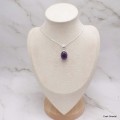 Pendentif oval en Améthyste cabochon Bijoux en Améthyste LAM50.1