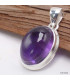 Pendentif oval en Améthyste cabochon Bijoux en Améthyste LAM50.1