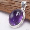 Pendentif oval en Améthyste cabochon Bijoux en Améthyste LAM50.1