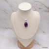 Pendentif en Améthyste cabochon forme ovale Bijoux en Améthyste LAM50.2