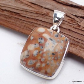 Pendentif carré en Jaspe Faon Pendentifs pierres naturelles LAM72.3