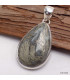 Bijou Pendentif en Pyrite plume forme poire Bijoux en Pyrite LAM75.2