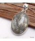 Pendentif oval en Pyrite plume Bijoux en Pyrite LAM75.3