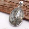 Pendentif oval en Pyrite plume Bijoux en Pyrite LAM75.3