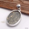 Pendentif oval en Pyrite plume Bijoux en Pyrite LAM75.3