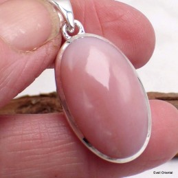 Pendentif oval Opale Rose du Pérou 
